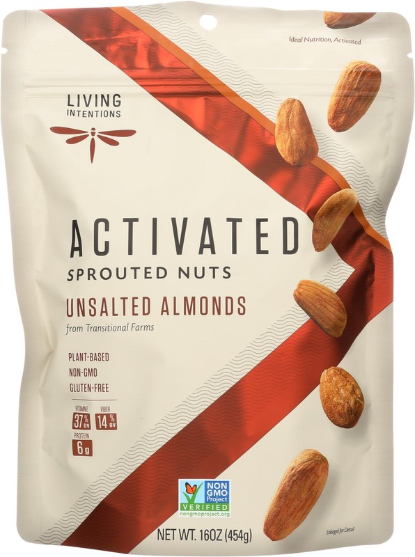 Sprouted Unsalted Almonds, 16 OZ