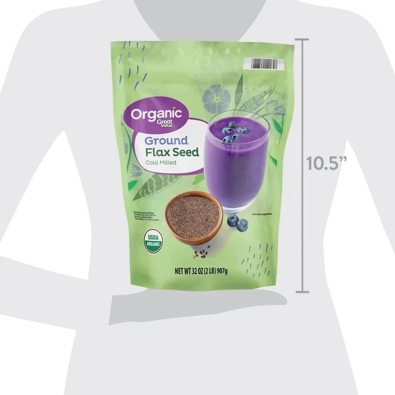 Great Value Organic Ground Flax Seed, 32 oz ,907g. gallery