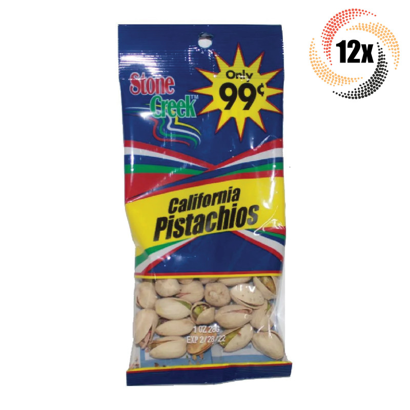 12x Bags Stone Creek High Quality California Pistachios | 1oz | Fast Shipping