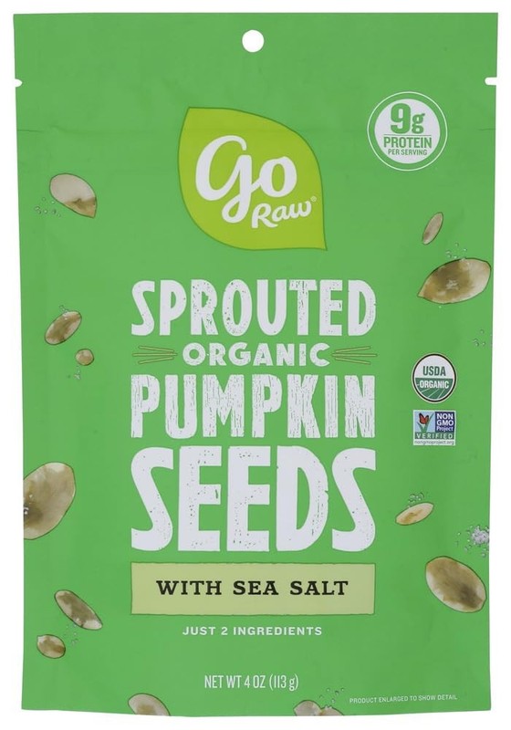 Go Raw, Sprouted Pumpkin Seeds with Sea Salt, Organic, 4Oz