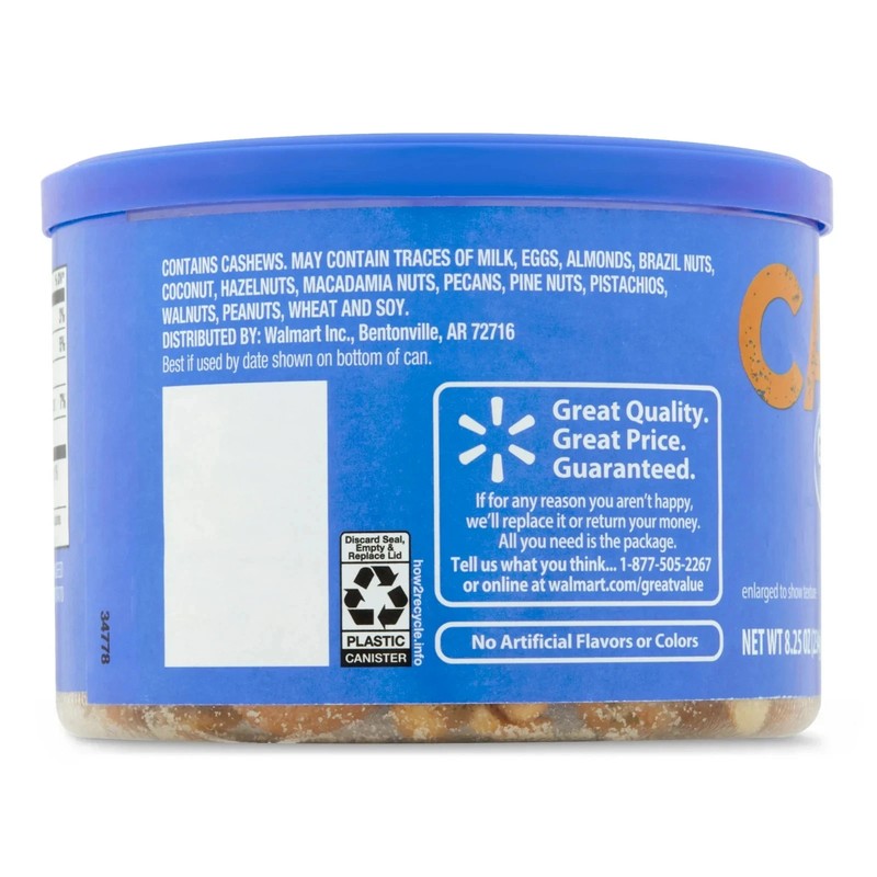 2 pack Great Value Honey Roasted Cashews, 8.25 oz gallery