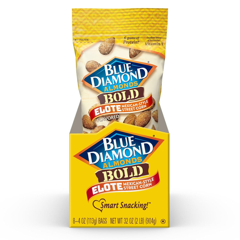 Blue Diamond Almonds BOLD Elote Flavored Snack Nuts, Share Size 4 Oz, 8 Pack gallery