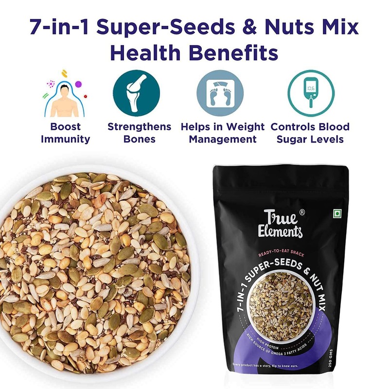 7 IN 1 Nuts and Seeds Mxi -Mix Seeds for Eating (2 pack of 125 gm each) gallery