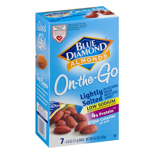 Blue Diamond Almonds Lightly Salted 100 Calorie Pack, 4.2 Ounce, 6 per case gallery