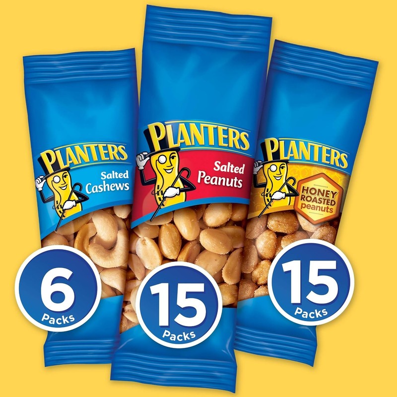 Variety Pack Salted Cashews Salted Peanuts & Honey Roasted Peanuts On-the-Go gallery