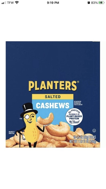 Planters Salted Cashews, 1.5 oz., 18 pk. gallery