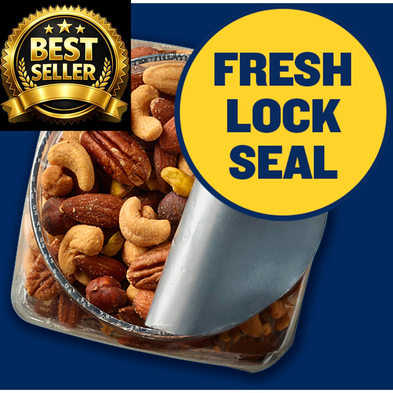 PLANTERS Deluxe Salted Mixed Nuts, Roasted Cashews, 34 Ounce (Pack of 1) gallery
