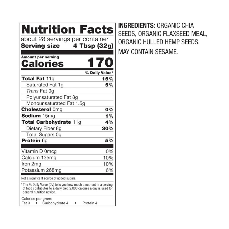 Betterbody Foods Superfood Organic Super Seeds - Chia Flax & Hemp Seeds, Blend o gallery