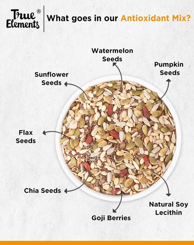 True Elements Antioxidant Mix Seeds 250g Protein Rich 6 Seeds with Berries gallery