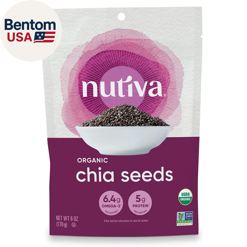 Organic, Premium Chia Seeds, Black, 6 Ounce