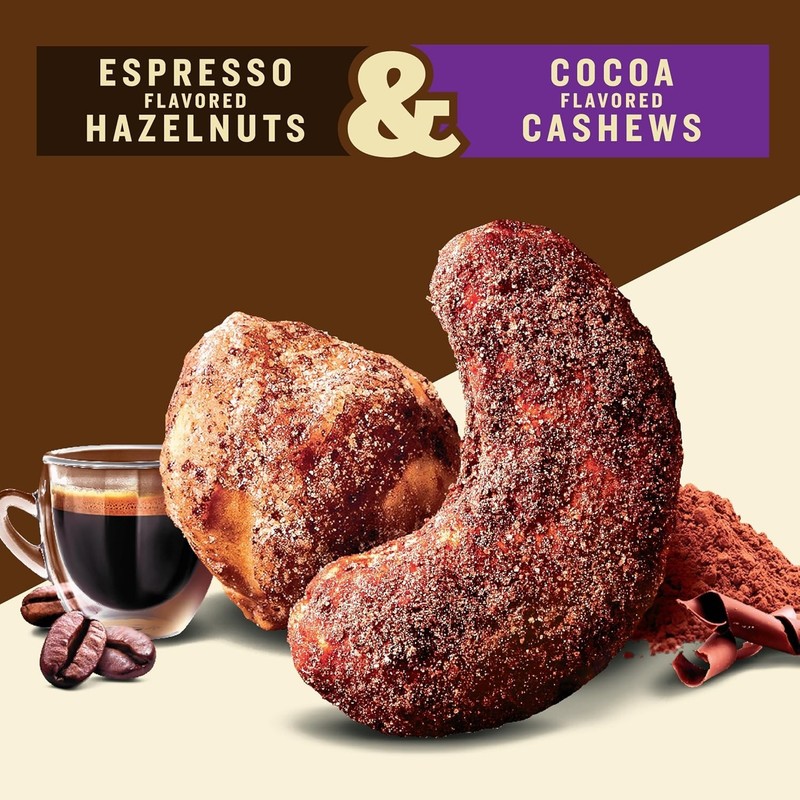 Nut Duos, Flavored Nuts Snack Pack - Cocoa Cashews & Espresso Hazelnuts 5oz gallery