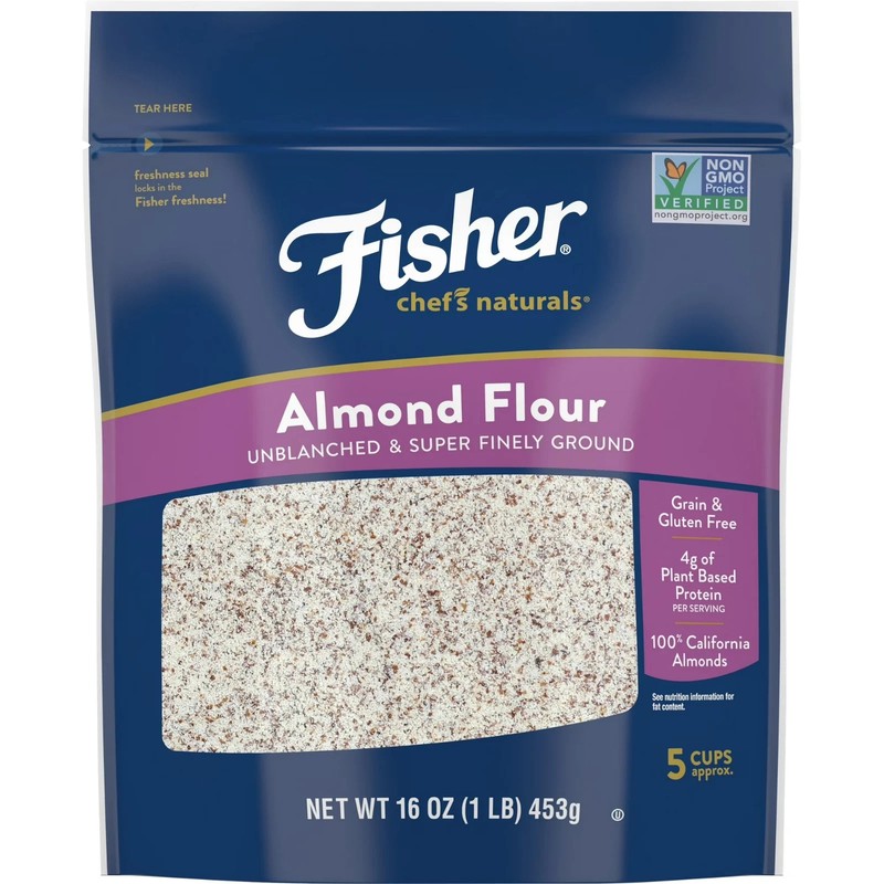 Fisher Chef's Naturals Gluten Free, No Preservatives, Non-GMO Almond Flour, 16oz