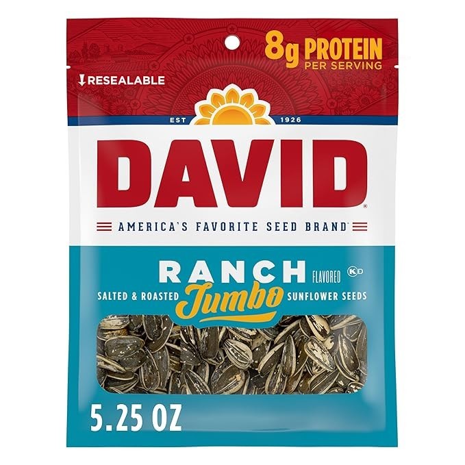 Jumbo Sunflower Seeds Ranch Flavor 5.25 oz Bag Salted Roasted Keto Snack gallery