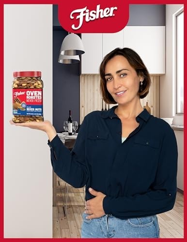 Deluxe Mixed Nuts 24oz - Oven Roasted, No Oil, Gluten Free, Healthy Snack Mix, A gallery