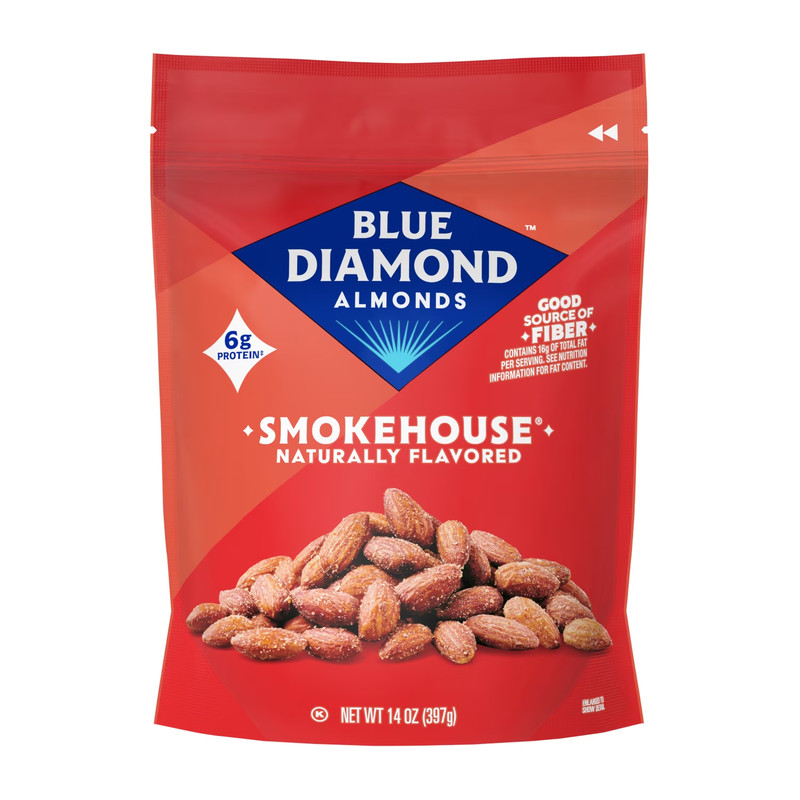 Blue Diamond Smokehouse Almonds – 6 Pack, 14oz Bags, Smoky Snack Nuts gallery
