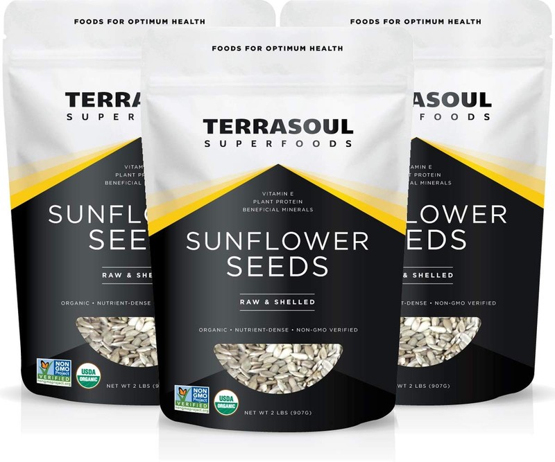 Hulled Organic Sunflower Seeds, 6 Lbs – USDA Organic, Non-GMO, Gluten-Free