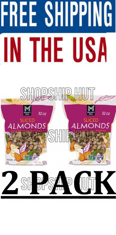2 PACK - Member's Mark Sliced Almonds, Nutrient-Rich Profile 2 lb (Total 4 lbs)