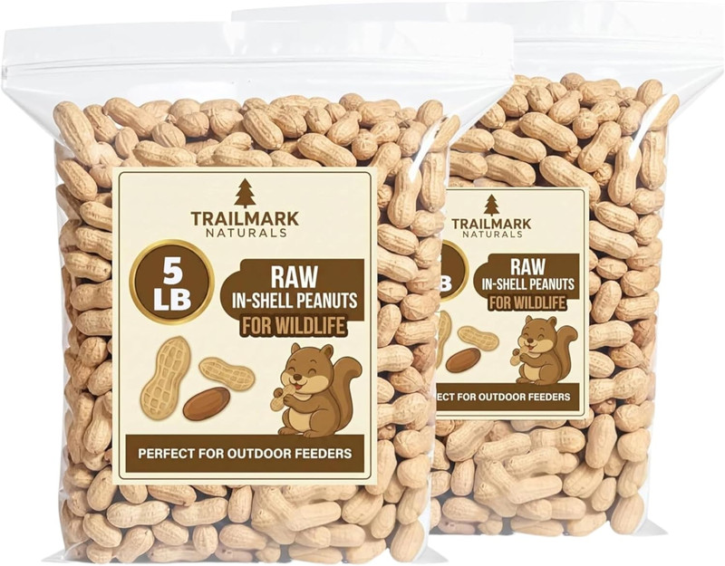2 Pack of 5 Lb Bags (10 Pounds Total) - Raw Peanuts for Squirrels, Raw in Shell gallery