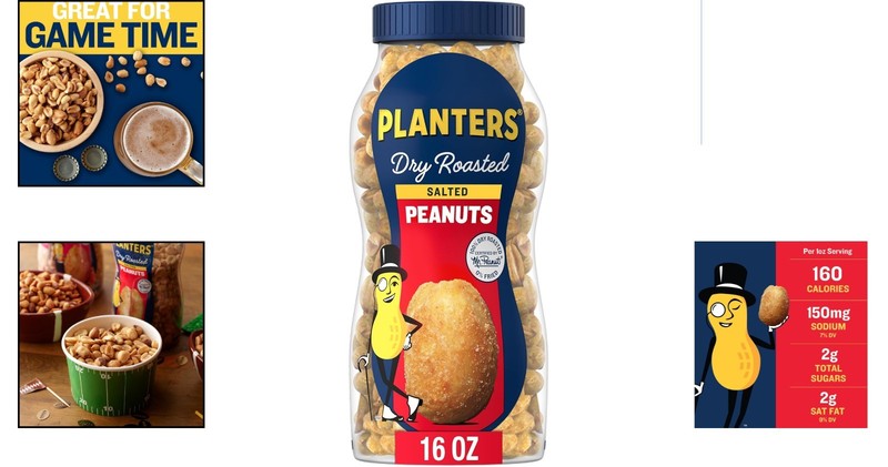 Satisfy Your Cravings with 16oz of Salted Dry Roasted Peanuts - Kosher Snack gallery