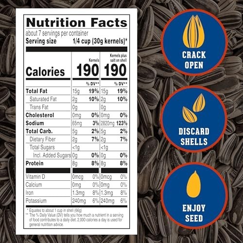 Salted Roasted Jumbo Sunflower Seeds 16 oz Bag Original Flavor Crunchy Snack On gallery