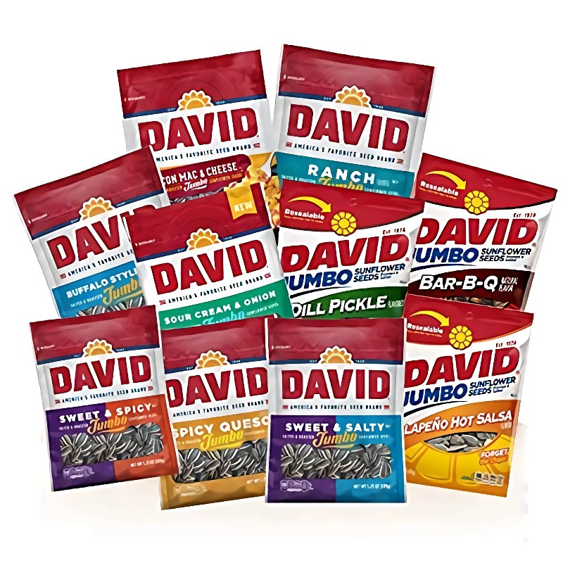 8x David Nacho Cheese Sunflower Seeds Pack Snack Chewy Lot Sealed 0.8oz gallery