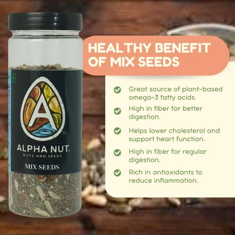 ALPHA NUT NATURAL ORGANIC PURE PREMIUM MIX SEED VEGAN GLUTEN-FREE,200g gallery
