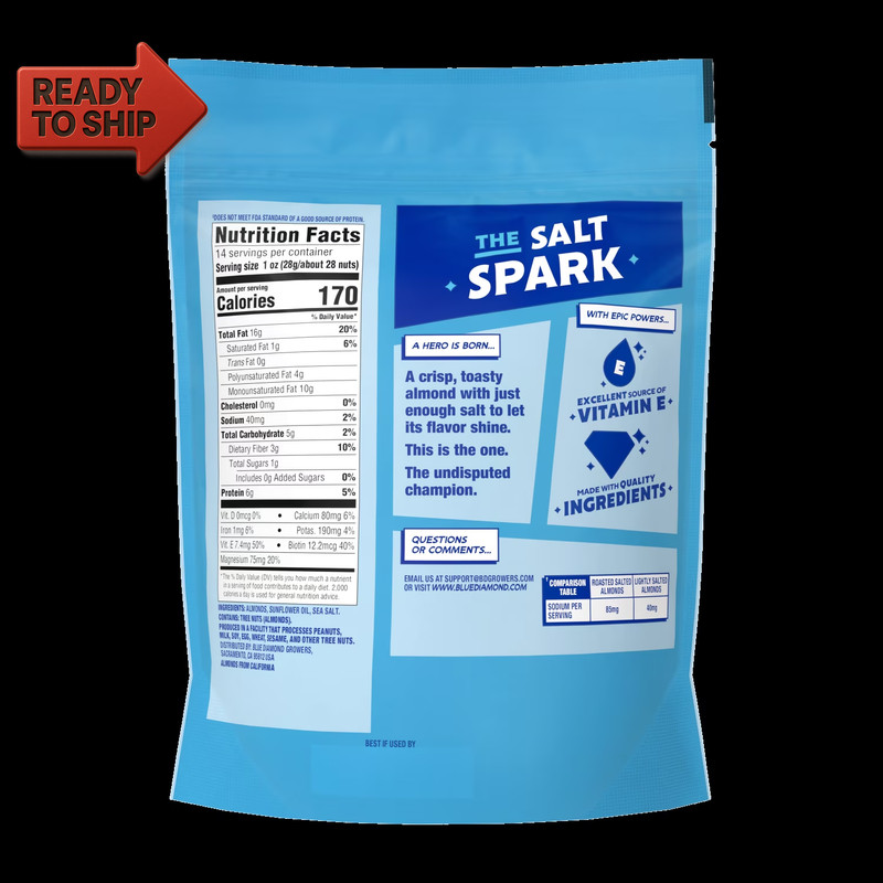 , Lightly Salted Low Sodium Snack Nuts for Gluten Free Snacking, 14 Oz. gallery