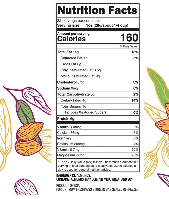 (2pack) 6 lbs Member's Mark Natural Whole Almonds (96 oz) - NEW FRESH! gallery