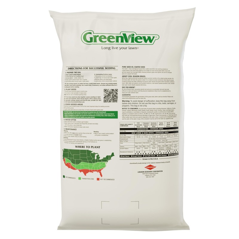 Kentucky Bluegrass Seed Blend, 20 lb Bag - Covers 20,000 sq ft - Lush Lawn Growt gallery
