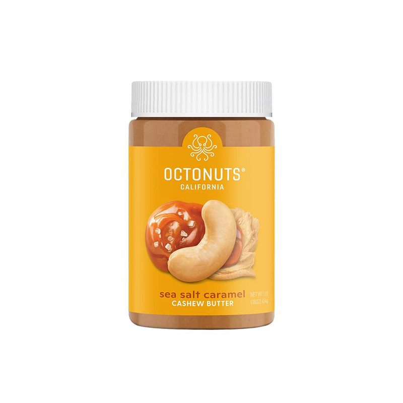 Dry Roasted Sea Salt Caramel Cashew 16Oz Nut Butter – Pure Creamy Nut Butter – D