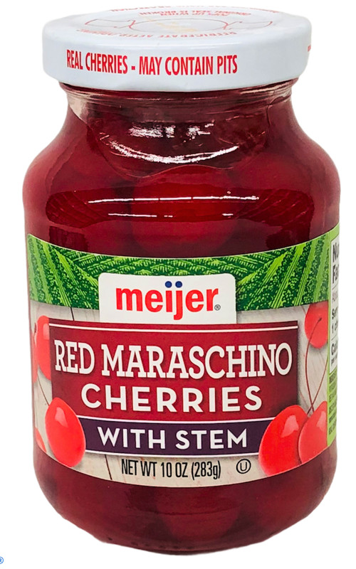 Meijer Red Maraschino Cherries with Stem 10 oz