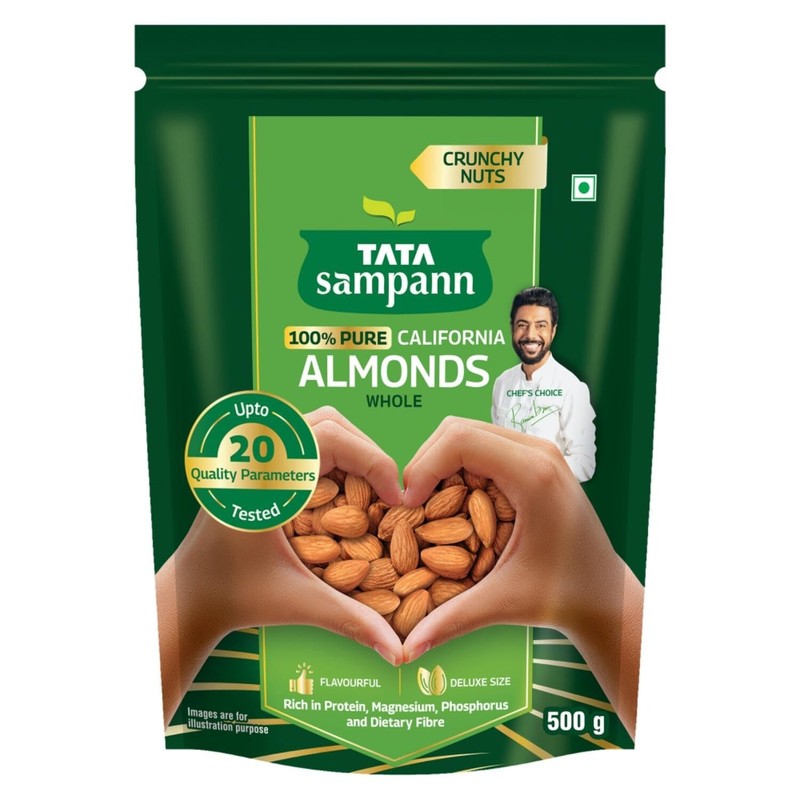 Tata Sampann Almonds/Badam Whole, 500g