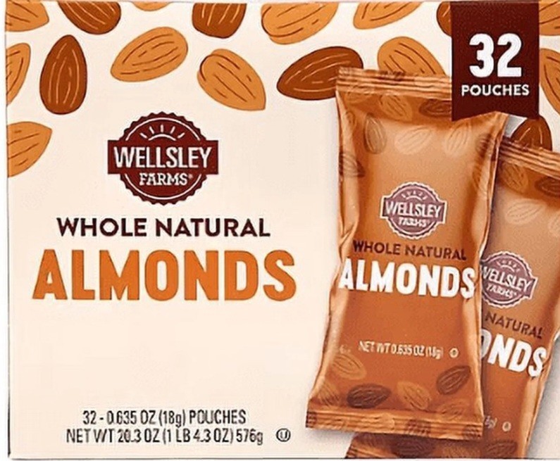 Wellsley Farms 100 Calorie Almond Packs, 32 ct.