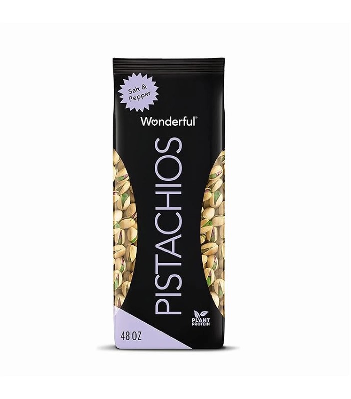 Wonderful Pistachios In Shell Salt and Pepper Flavored Nuts 48 Ounce Bag