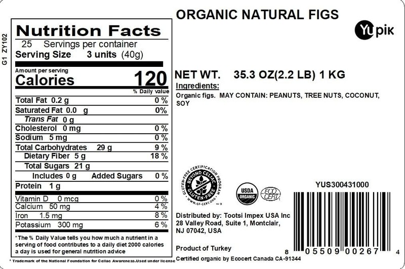 Organic Natural Figs, 2.2 lb 35.2 oz, Gluten-Free, Non-GMO, , Whole Dried Fru... gallery