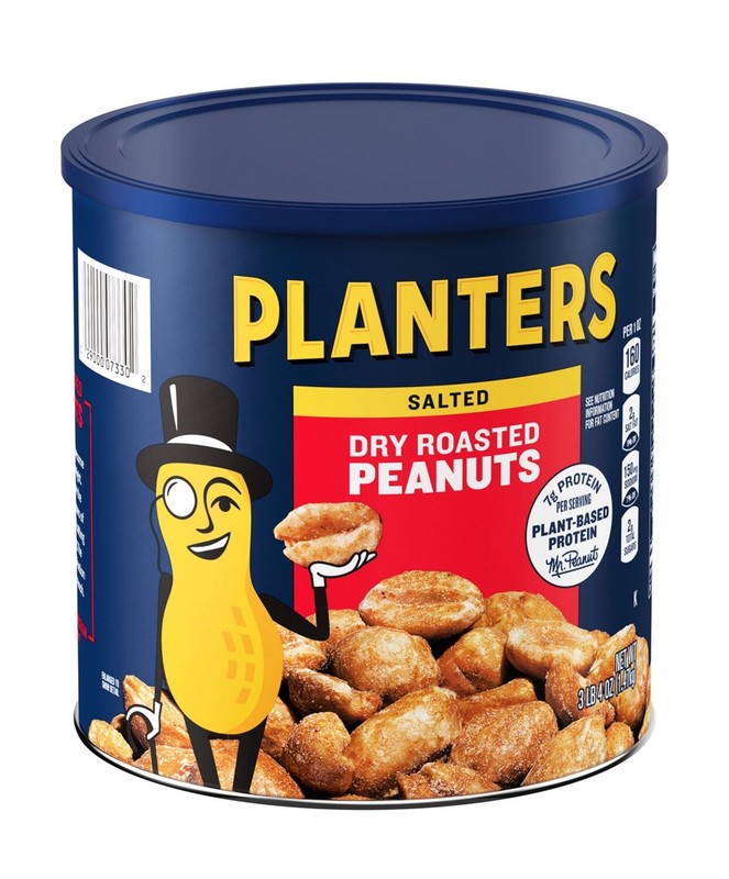 **2 Packs **Planters Dry Roasted Peanuts With Pure Salt ( 52 oz. Each Pack)