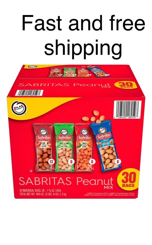 Sabritas Peanuts Variety Pack 30 Count 4 Flavors Snack Packs Bulk gallery