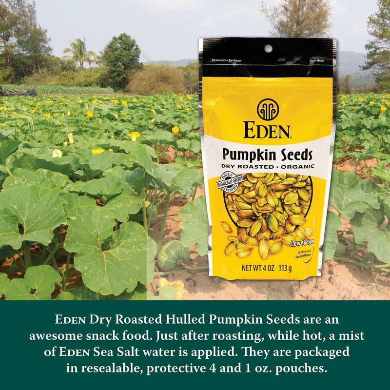 Eden Foods Dry Roasted Pumpkin Seeds 4 Oz Gluten Free Low Sodium Snack gallery