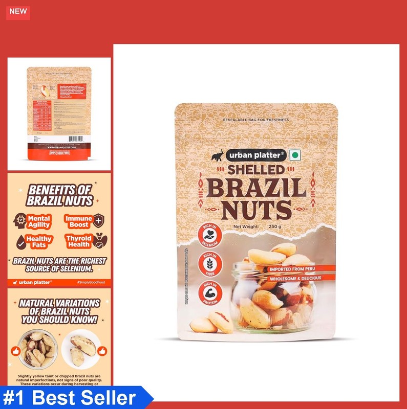 Shelled Brazil Nuts 250g Imported From Peru Selenium Superfood Snack Gluten