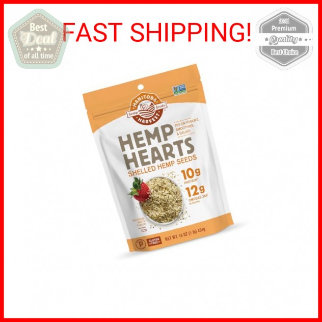 Manitoba Harvest Hemp Hearts Shelled Hemp Seeds, 16oz, 10g Plant Based Protein a gallery