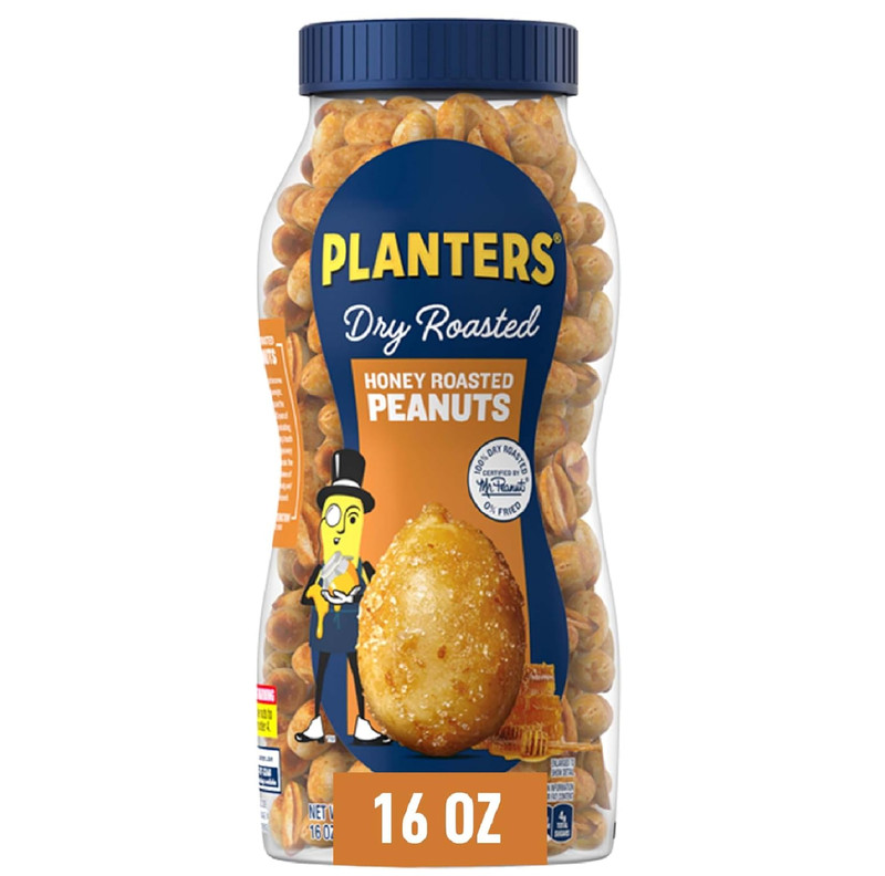 PLANTERS Honey Roasted Peanuts Dry Roasted Peanuts Party Snack