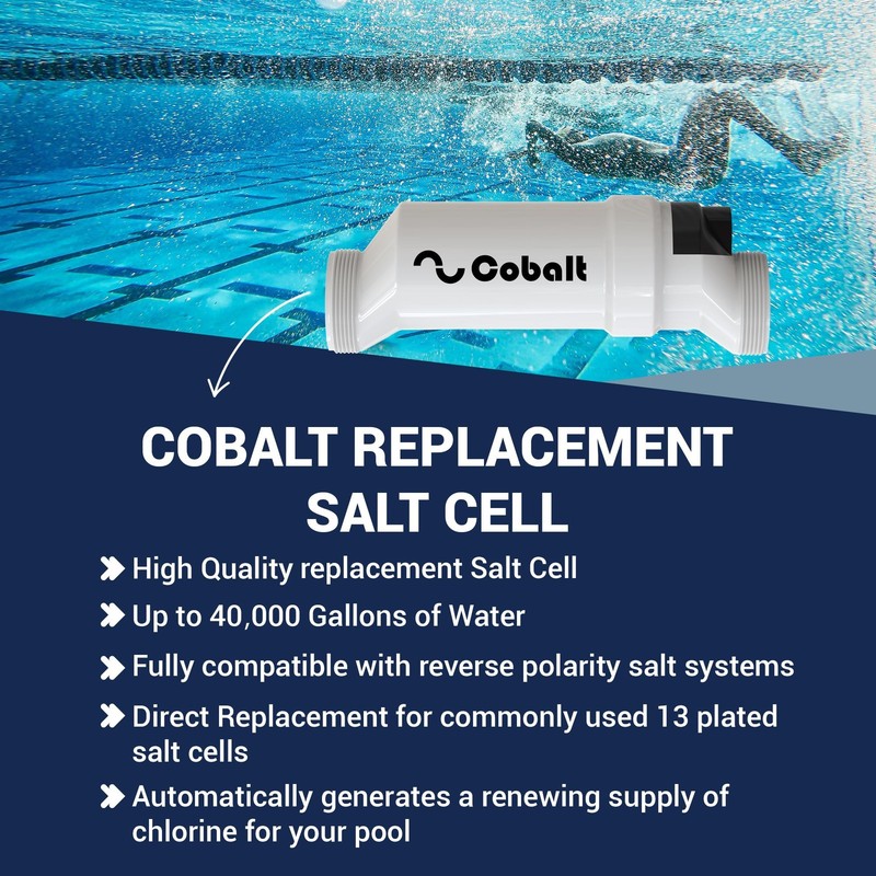 Replacement Salt Cell for 40,000 Gallon Saltwater Pool Systems, 13-Blade Tita... gallery