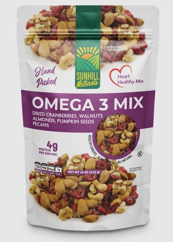 Omega 3 Trail Mix Nuts Seeds Dried Cranberries Heart Healthy Snack 14oz