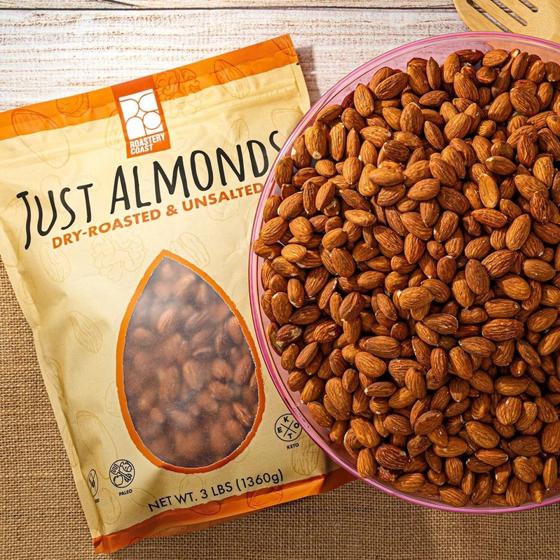 Daily Nuts Just Roasted Almonds - Premium Nutrient-Packed - 3 LB Bulk-Sized gallery