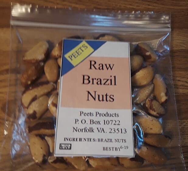 1-lb BAG OF RAW BRAZIL NUTS