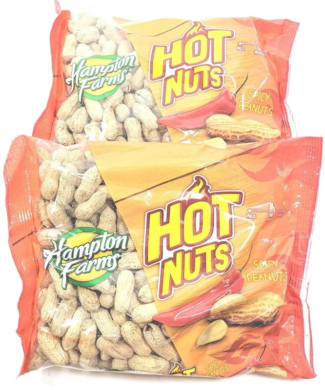 Hampton Farms Hot Nuts Spicy Peanuts Pack 2 – 18oz Bags