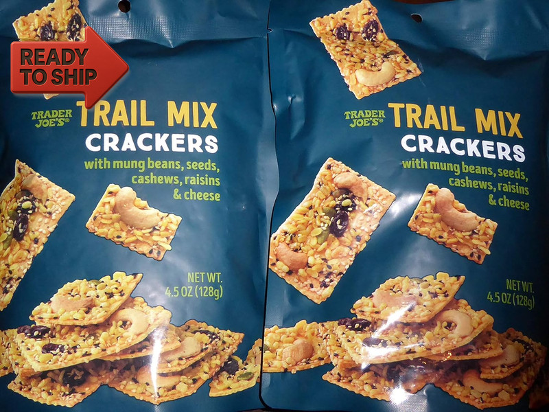 Trader Joe'S Trail Mix Crackers with Mung Beans, Seeds, Cashews, Raisins & Chees gallery