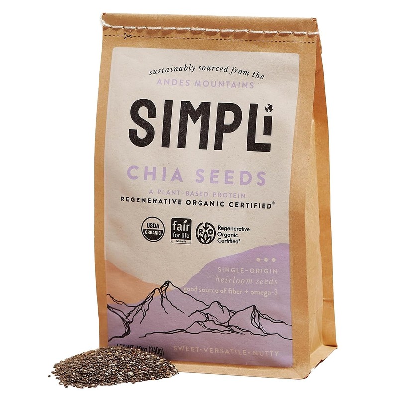 SIMPLi Regenerative Organic Chia Seeds 12 oz