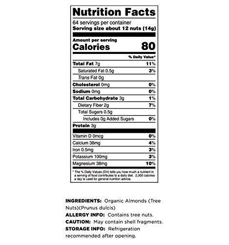 Terrasoul Superfoods Raw Unpasteurized Organic Almonds Sproutable, 2 lbs gallery