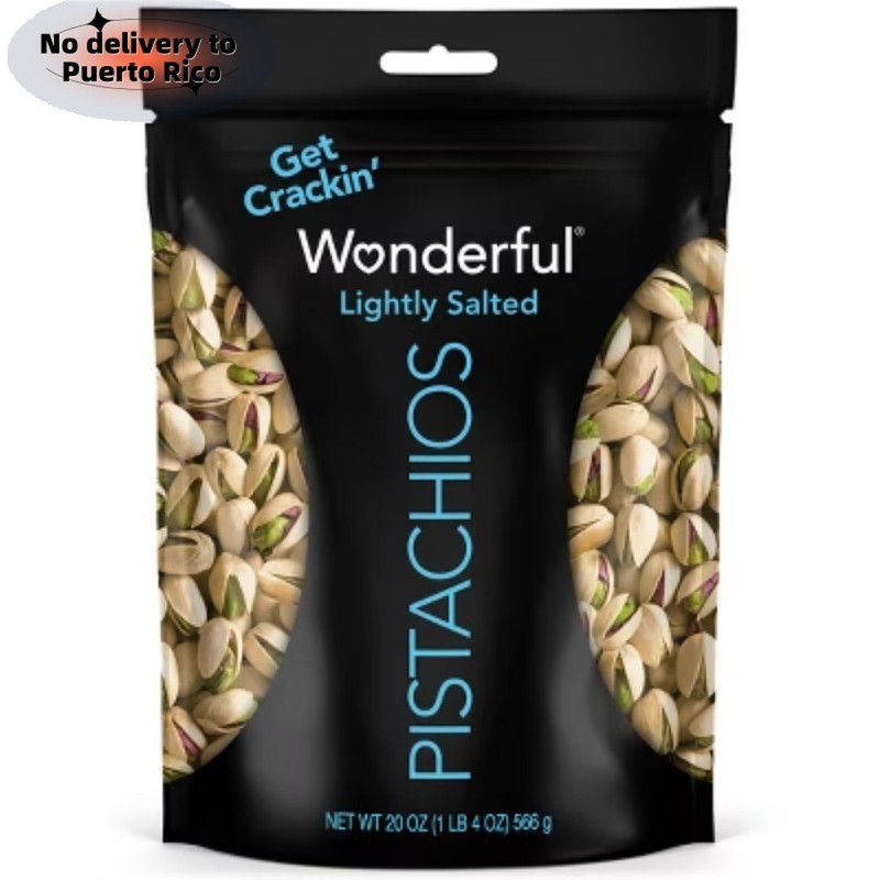 Fast delivery-Wonderful Lightly Salted Roasted Pistachios – 20oz